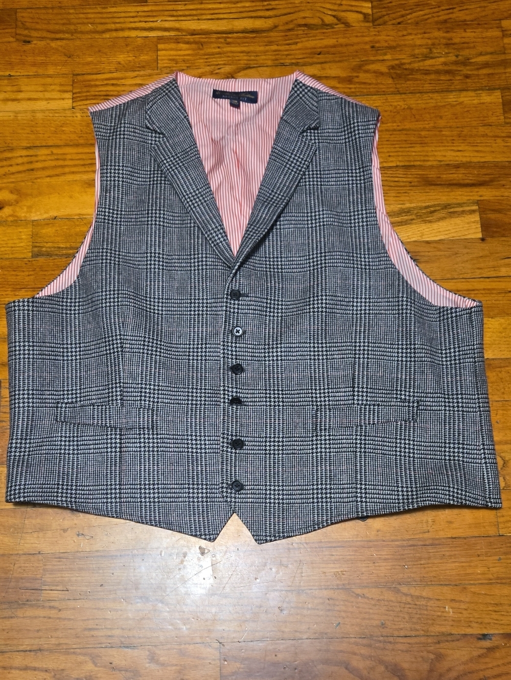 Brooks Brothers Regent Fit Suit Vest Glen Plain Wool Cashmere Blend Mens 50R